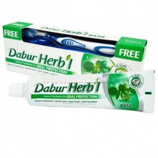 Зубная паста Дабур Хербл 150г Базилик с зубной щеткой (Basil Dabur Herbl)