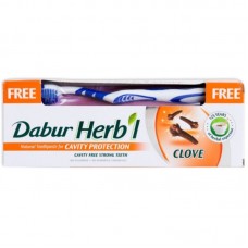 Зубная паста Дабур Хербл 150г Гвоздика с зубной щеткой (Clove Dabur Herbl)
