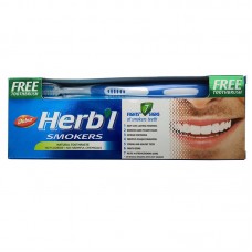 Зубная паста Дабур Хербл 150г для курящих с зубной щеткой (Smokers Dabur Herbl)